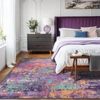 RELEANY Washable Area Rugs 5'x7' Non-Slip Modern Abstract Soft - Image 3