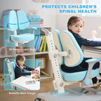 ERIYA Kids Desk Chair, Ergonomic Chair: Height-Adjustable, Double Back Support - Image 8