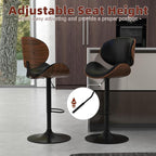 civama Bar Stools Set of 6 for Kitchen Counter, Adjustable Bar Height Chairs - Image 3
