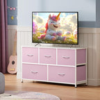 WLIVE Dresser for Bedroom with 5 Drawers, Wide Chest of Drawers, Fabric Dresser - Image 2