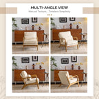 VINGLI Chenille Mid-Century Modern Accent Chair Set of 2, Cute Reading Arm Chair - Image 7