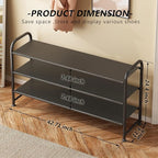 INGIORDAR Shoe Rack 3 Tier Long Storage Organizer Wide Metal Shoe Shelf - Image 3
