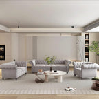 Living Room Chair, Modern Velvet Chesterfield Sofa Chair, Mid Century Single - Image 5