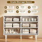 FUQARHY 6 Drawer Dresser Rattan Dresser Modern Chest - Image 4