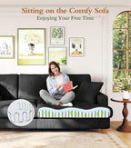 87" L shape Corduroy Couch, Sofa No Tool Assembly, Comfy Couches - Image 7
