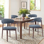 COLAMY Wooden Dining Chairs Set of 2, Modern Fabric Upholstered Dining Room - Image 8