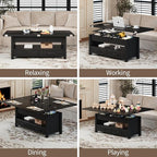 Garvee 40" Coffee Table Lift Top, Converts to Dining Table - Image 4