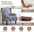 Pia Ricco High Back Floral Accent Chair - Image 4