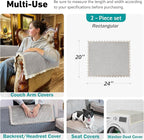 Couch Arm Covers, Couch Cover, Non-Slip Lace Armrest Covers, Headrest/Backrest - Image 2