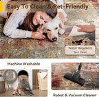 RELEANY Washable Area Rugs 7'x9' Non-Slip Modern Abstract Soft - Image 5