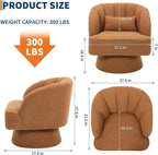 Garvee Ultra-Plush Swivel Accent Chair, 360° Barrel Lounge Chair - Image 3