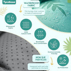 Outdoor Chaise Lounge Chair Cushion Set of 4, Waterproof 74.4 x 22 x 4.7 Inches - Image 4