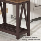 ChooChoo Farmhouse End Table, Rustic Vintage Narrow End Side Table - Image 6