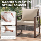 MIULEE Beige Outdoor Seat Cushion 22x22 Inch Waterproof & 3 Year Fade Resistant - Image 6