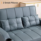 VINGLI Convertible Loveseat Sleeper Sofa, Cup Holders, Armrest - Image 9