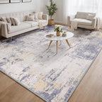 RELEANY Washable Area Rugs 6'x9' Non-Slip Modern Abstract Soft - Image 9