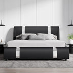 SHA CERLIN Modern Faux Leather Queen Bed Frame - Image 3
