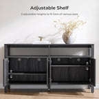 SICOTAS Rattan TV Stand for Television up to 120 Inch - Image 4
