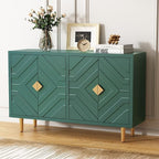 HLR 48" Accent Cabinet with 4 Doors and Shelves, Modern Sideboard Buffet by HomeDeservesaRelaxLiving