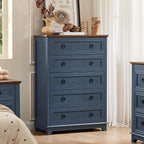 Joaxswe Farmhouse 5 Drawer Dresser - Image 5