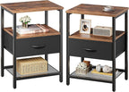 Huuger Nightstand Set of 2, Night Stand by Huuger