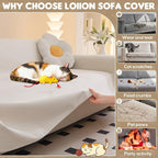 Loiion Velvet Sofa Cover, Ultra Soft Waterproof Non-Slip Couch Cover - Image 5