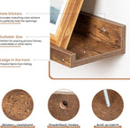 Fun Memories Picture Ledge Shelves Set of 2, 32 Inch Rustic Wall Mounted - Image 5