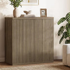 SICOTAS Buffet Cabinet with Storage Accent Sideboard Modern Credenza with Doors - Image 2