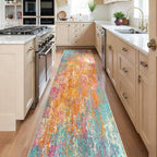 RELEANY Washable Area Rugs 2'x8' Non-Slip Modern Abstract Soft - Image 2