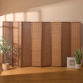 8 Panel Room Divider and Extra Wide Folding Privacy Screen, Bamboo Room Divider by cocosica