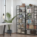 NUMENN 6 Tier Bookshelf, Tall Bookcase Shelf Storage Organizer, Modern Book - Image 4