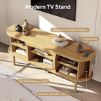 Decofy Mid Century TV Stand for TVs up to 65 Inches, Entertainment Center - Image 6