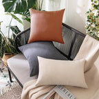 MIULEE Pack of 2 Decorative Outdoor Solid Waterproof Throw Pillow Covers Euro - Image 7