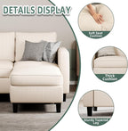 SUNLEI 73.6" Modular Sectional Sofa, Comfy Cloud Couch - Image 5
