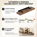 Fun Memories 72Inch Long Floating Shelves, 8 Inch Deep Shelves - Image 5