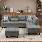 97.5" L Shaped Couch Set, Modular Sectional Couches by Topcomfy