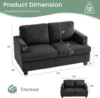 YOUDENOVA 3 Pieces Corduroy Couch Set - Image 3