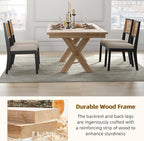 Westice Rattan Dining Chairs Set of 6, Farmhouse Natural Dining Room Chairs - Image 6