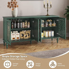 ARTPOWER 61.8" Hollow Carved Wood Accent Cabinet - Image 3