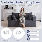 MAXYOYO Modular Sectional Sofa Couch, Loveseat Boneless Cloud Couch - Image 5