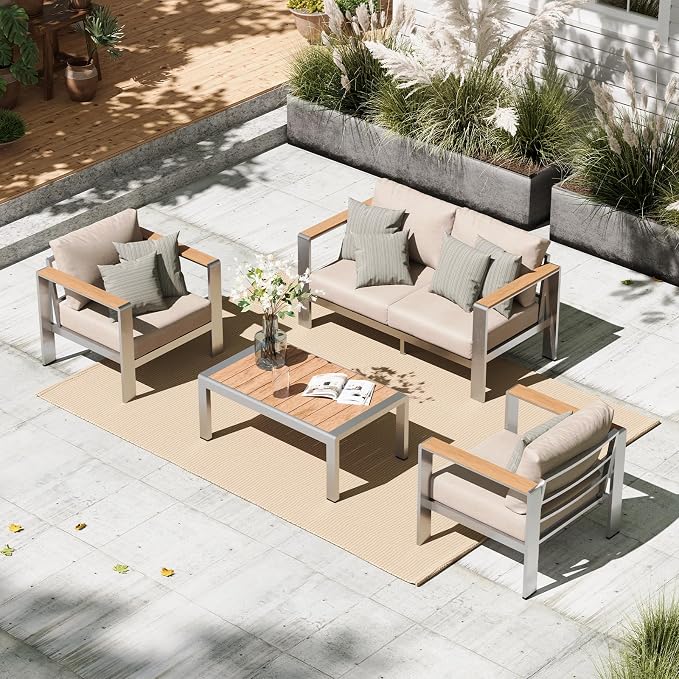Aluminum Outdoor Patio Furniture Set by Oasbira