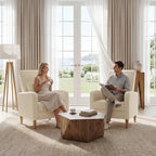 COLAMY Mid-Century Modern Upholstered Accent Chair - Image 7