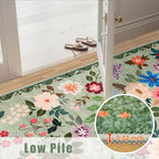 8x10 Area Rugs for Living Room: Floral Washable Rug Vintage Large Soft Boho - Image 8