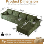 136" Sectional Couches for Living Room Cloud Couch Sofa - Image 2