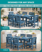SERWALL Patio Dining Sets for 10 Person, HDPE Dining Set - Image 6