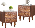 Nightstand, Farmhouse Bedside Table by Unknown