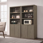 SICOTAS Book Shelf with Doors 71" Tall 6 Tier Bookshelf with Adjustable Shelves - Image 8