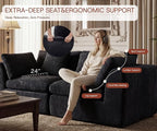 GRUSIGN 79'' Oversized Cloud Sectional Boneles Loveseat - Image 5