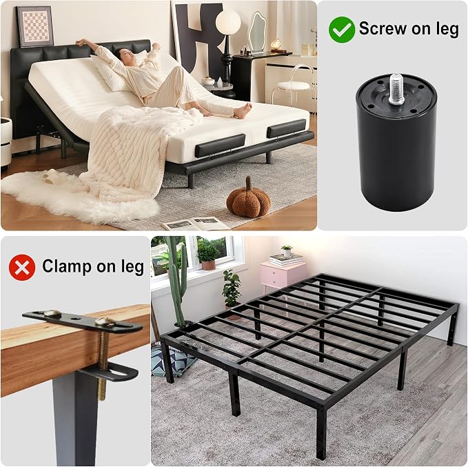 11 Inch Bed Legs for Adjustable Bed Base Frame, Screw in Furniture Replacement - Image 3