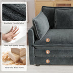 mikibama Modular Sectional Sofa, 146.5 Inch U Shaped Couch Set - Image 5
